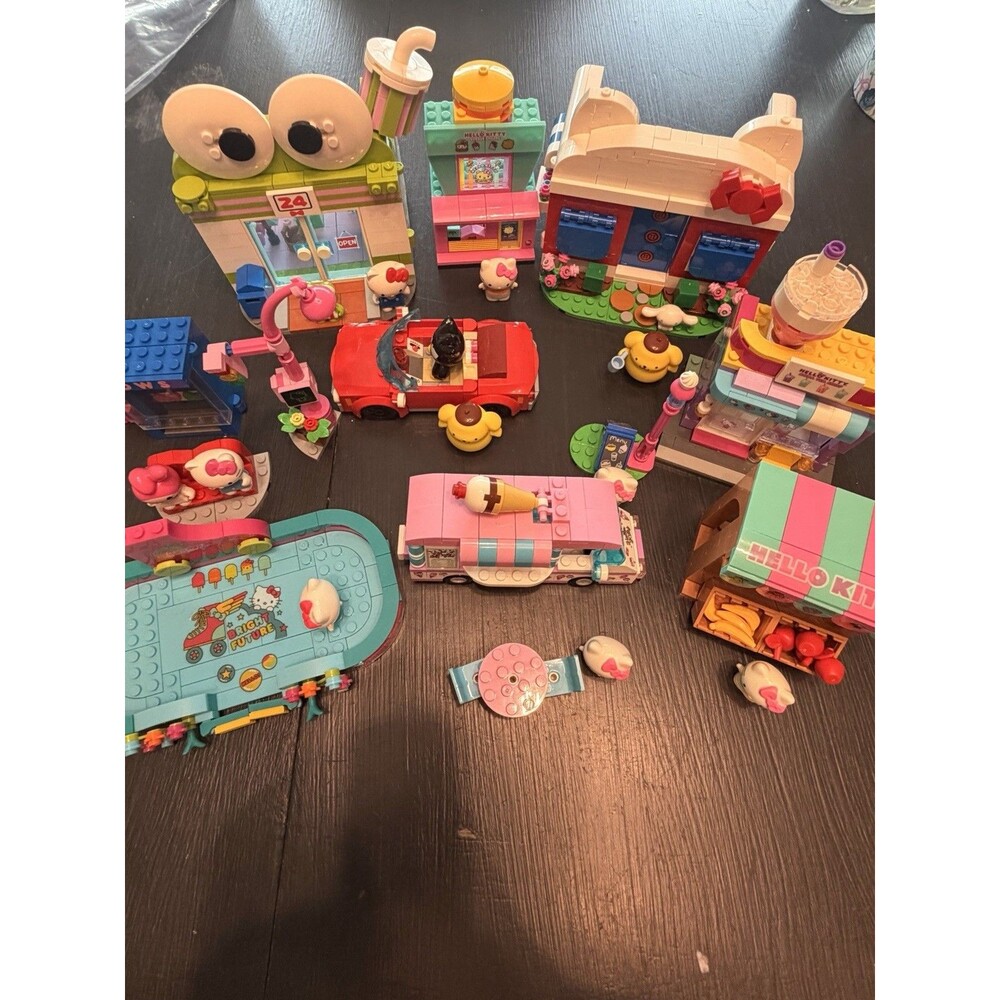 Huge BLDR Building Blocks Hello Kitty Lot 9 Sets